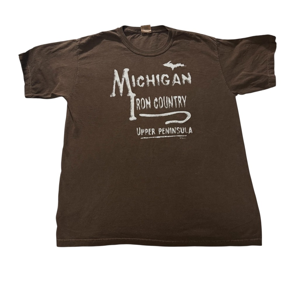 Perrin Michigan Iron Country‎ Upper Peninsula Graphic T-Shirt XL pre shrunk